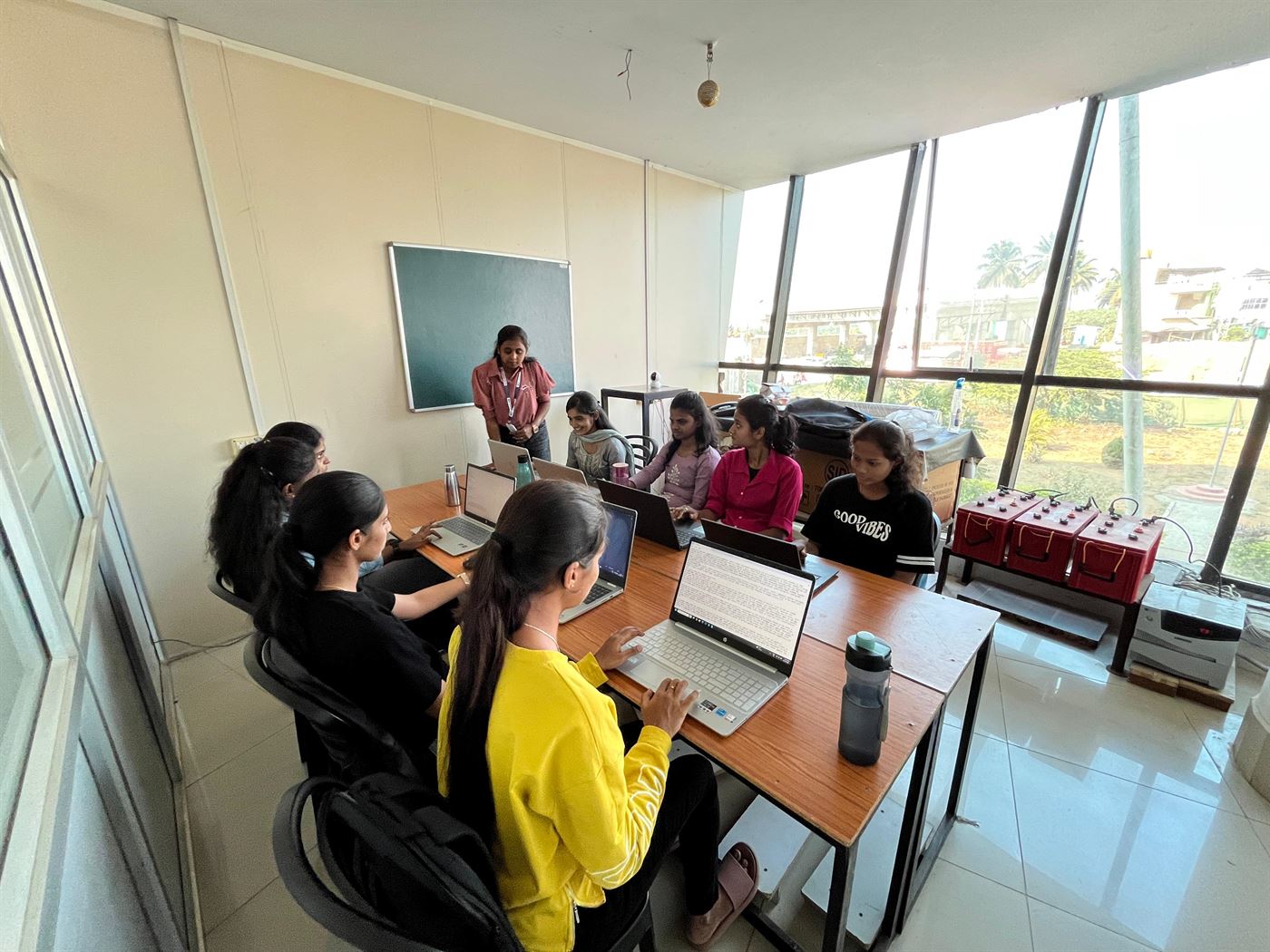 Developers at work in the Mitra Softwares office